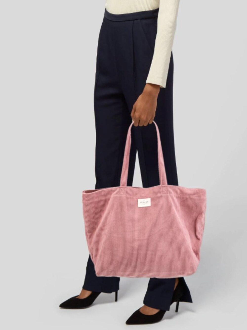 NEW!! Sezane Pink Velvet Tote Bag